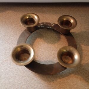 Elegant Vintage Brass Candle Holder